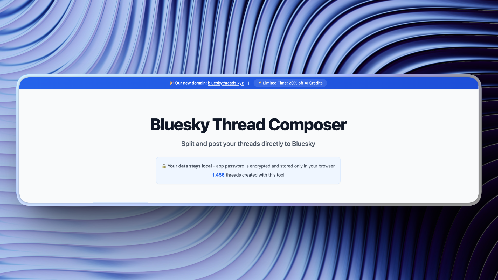 Bluesky Threads screenshot